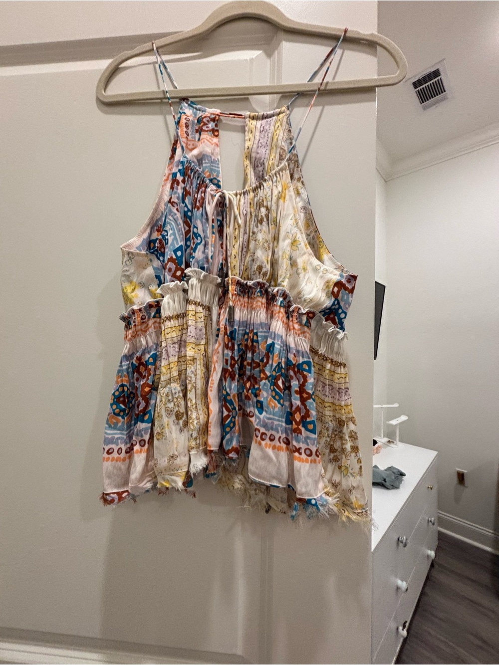 Free People Boho Printed Spaghetti-Strap Tank